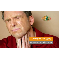 1 trong 9 người đàn ông Mỹ bị nhiễm HPV vòm họng
