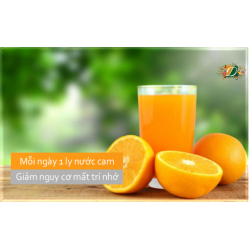 Mỗi ngày uống một ly nước cam giảm nguy cơ mất trí nhớ
