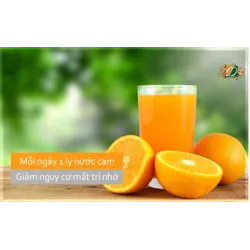 Mỗi ngày uống một ly nước cam giảm nguy cơ mất trí nhớ
